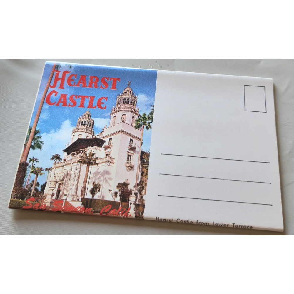 Hearst Castle San Simeon Vintage Souvenir Postcard Folder Booklet Ogden Foods